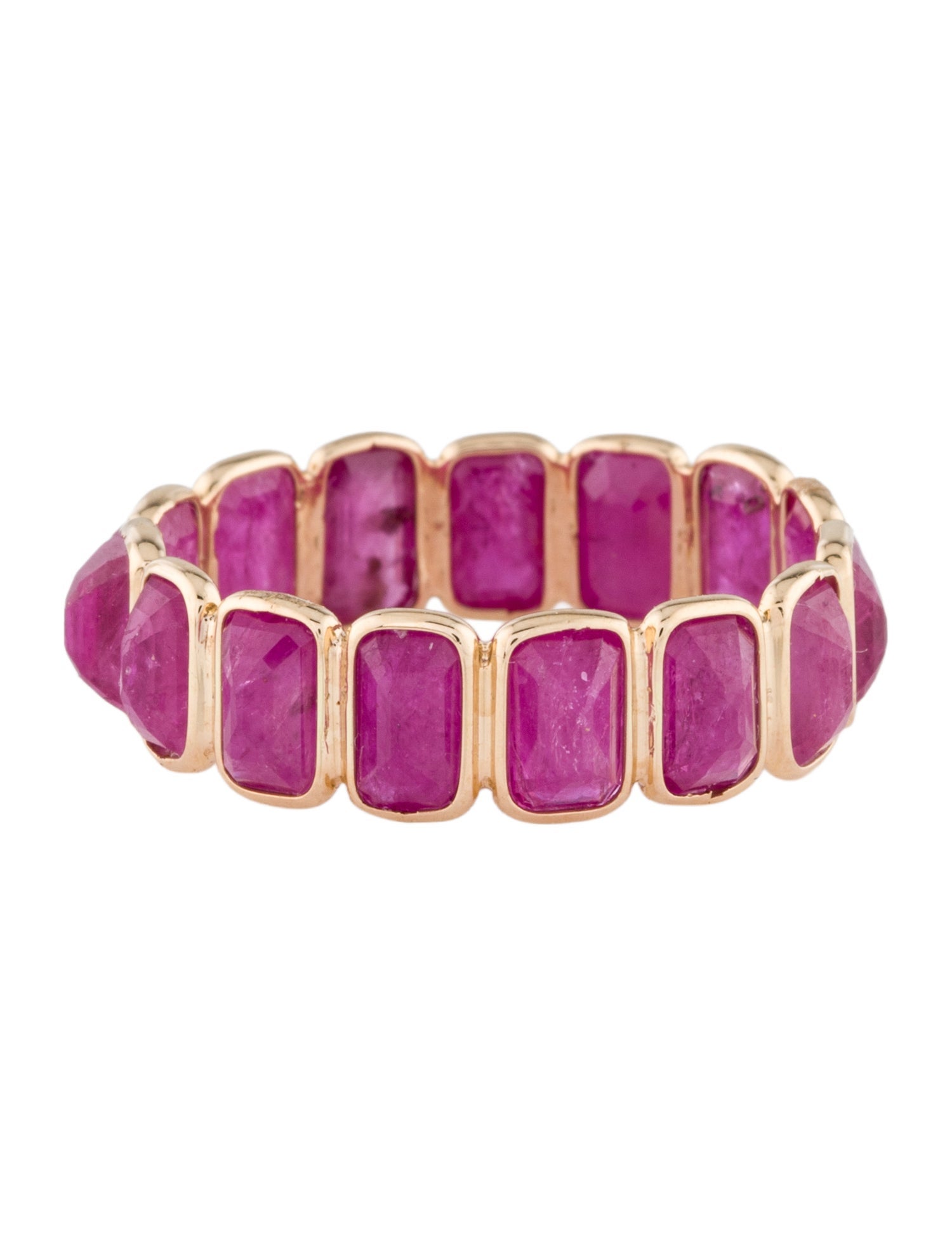 Jewelmak 14K 6.04ctw Ruby Eternity Band
