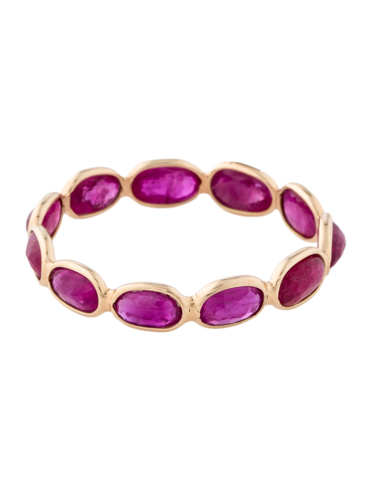 Jewelmak 14K 2.48ctw Ruby Eternity Band