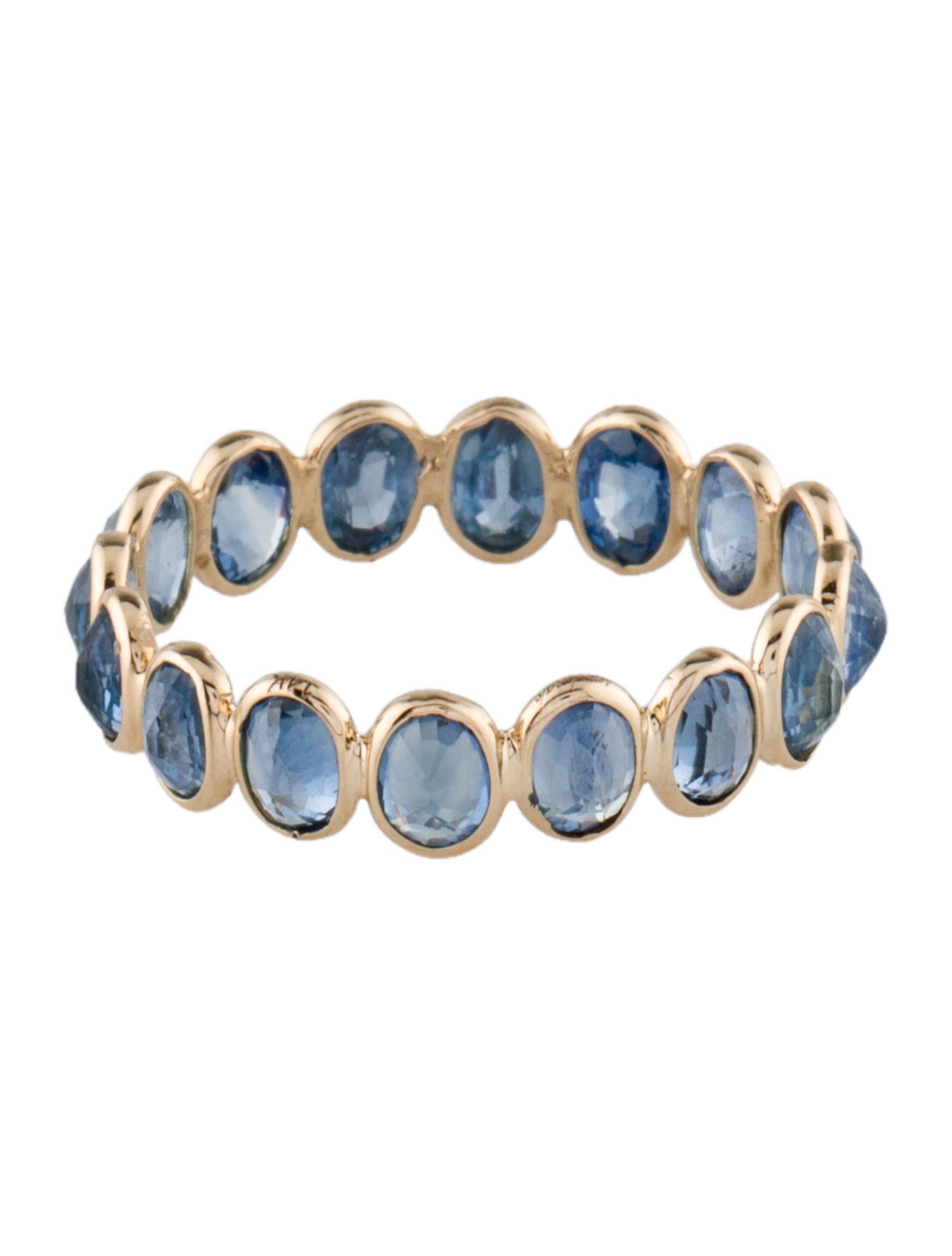 Jewelmak 14K Sapphire Eternity Band