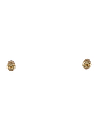 Jewelmak 14K Ruby & Diamond Stud Earring