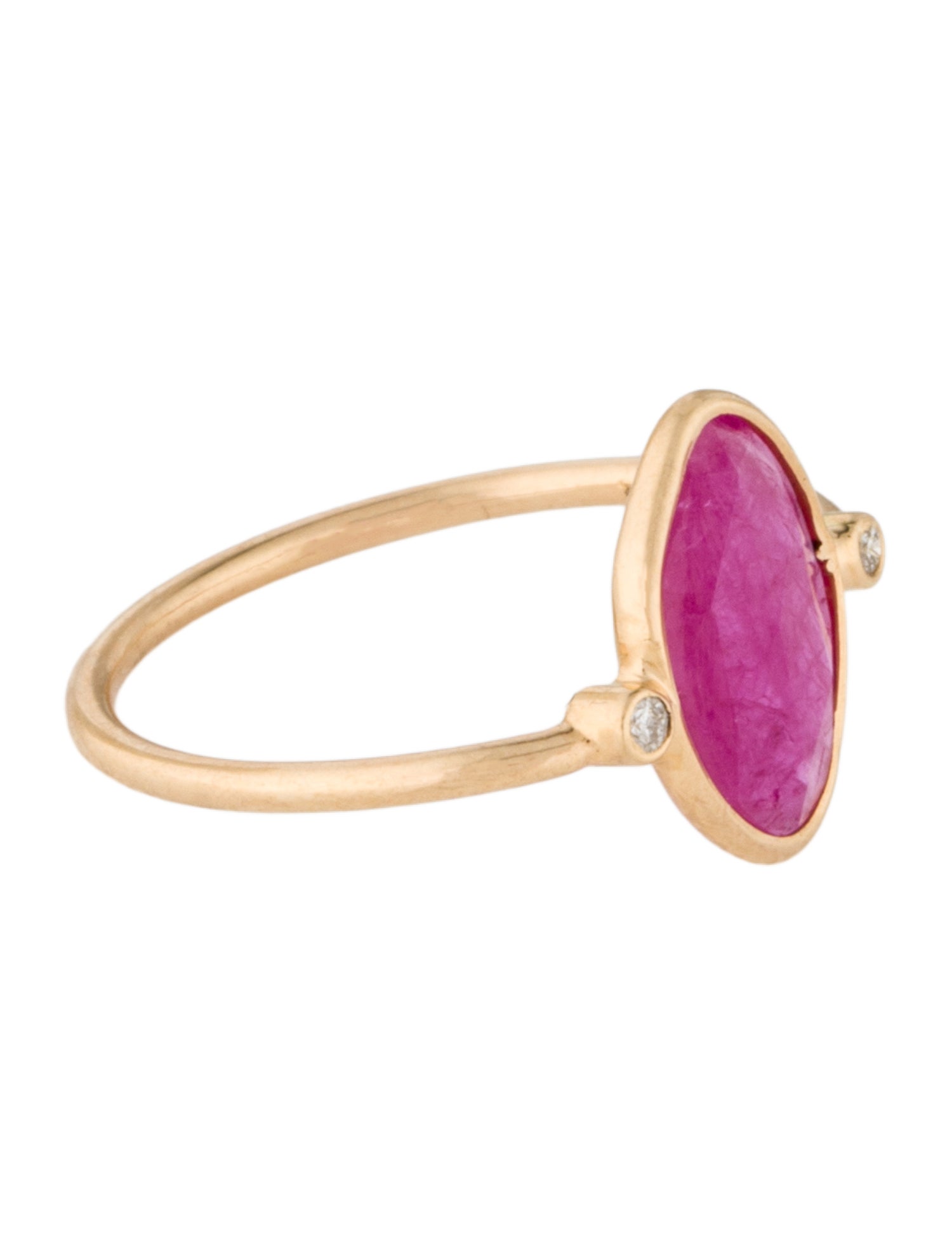 Jewelmak 18K Ruby & Diamond Cocktail Ring