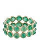 Jewelmak 14K 4.03ctw Emerald Double Row Eternity Band