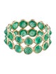 Jewelmak 14K 4.03ctw Emerald Double Row Eternity Band