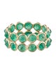 Jewelmak 14K 4.03ctw Emerald Double Row Eternity Band