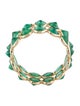 Jewelmak 14K 4.03ctw Emerald Double Row Eternity Band