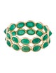 Jewelmak 14K 3.60ctw Emerald Double Row Eternity Band