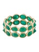 Jewelmak 14K 3.60ctw Emerald Double Row Eternity Band