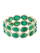 Jewelmak 14K 3.60ctw Emerald Double Row Eternity Band