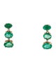 Jewelmak 14K 1.52ctw Emerald & Diamond Drop Earrings