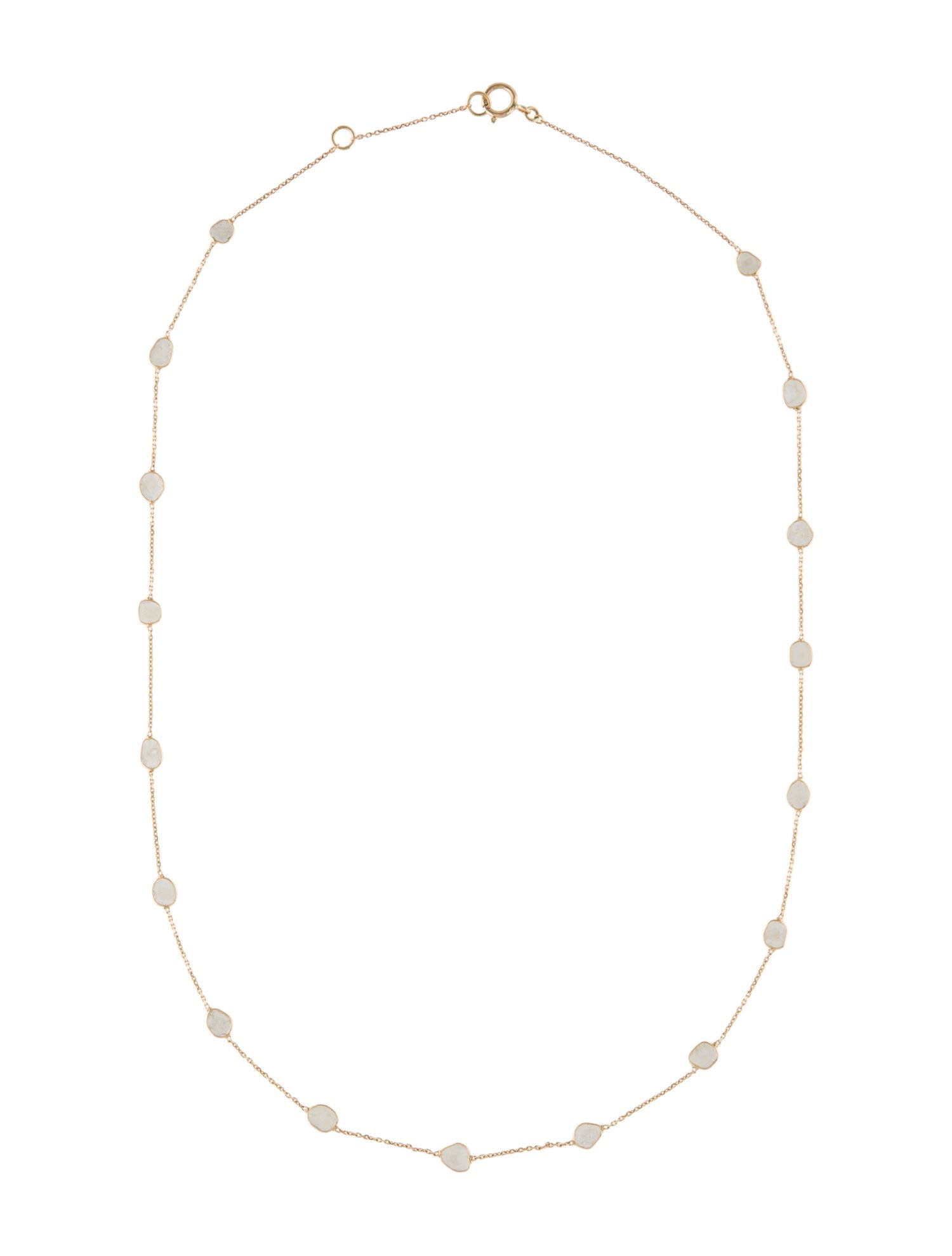 Jewelmak 18K Diamond Uneven Station Necklace