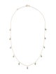 Jewelmak 14K 1.55ctw Emerald Station Necklace