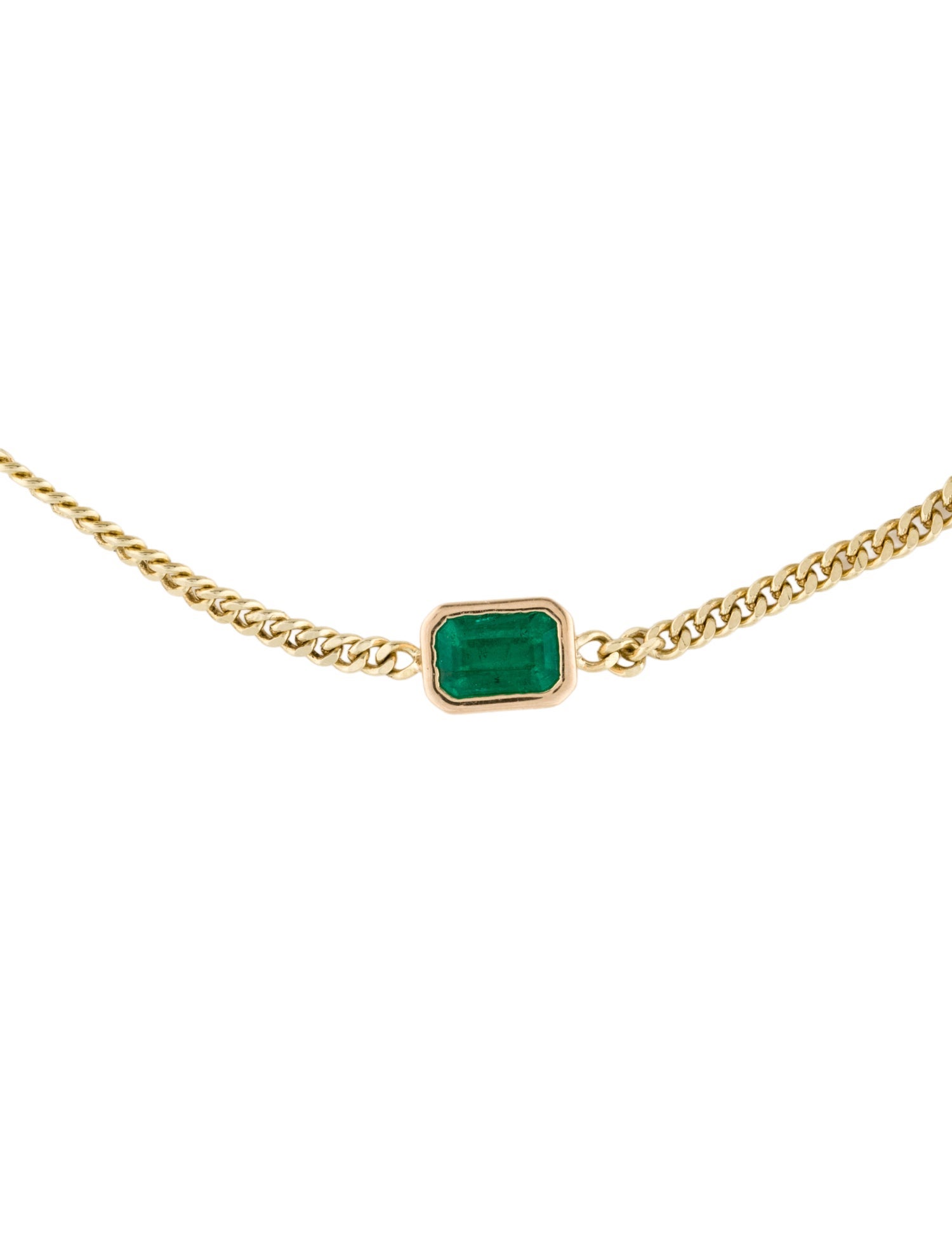 Jewelmak 14K Emerald Station Bracelet