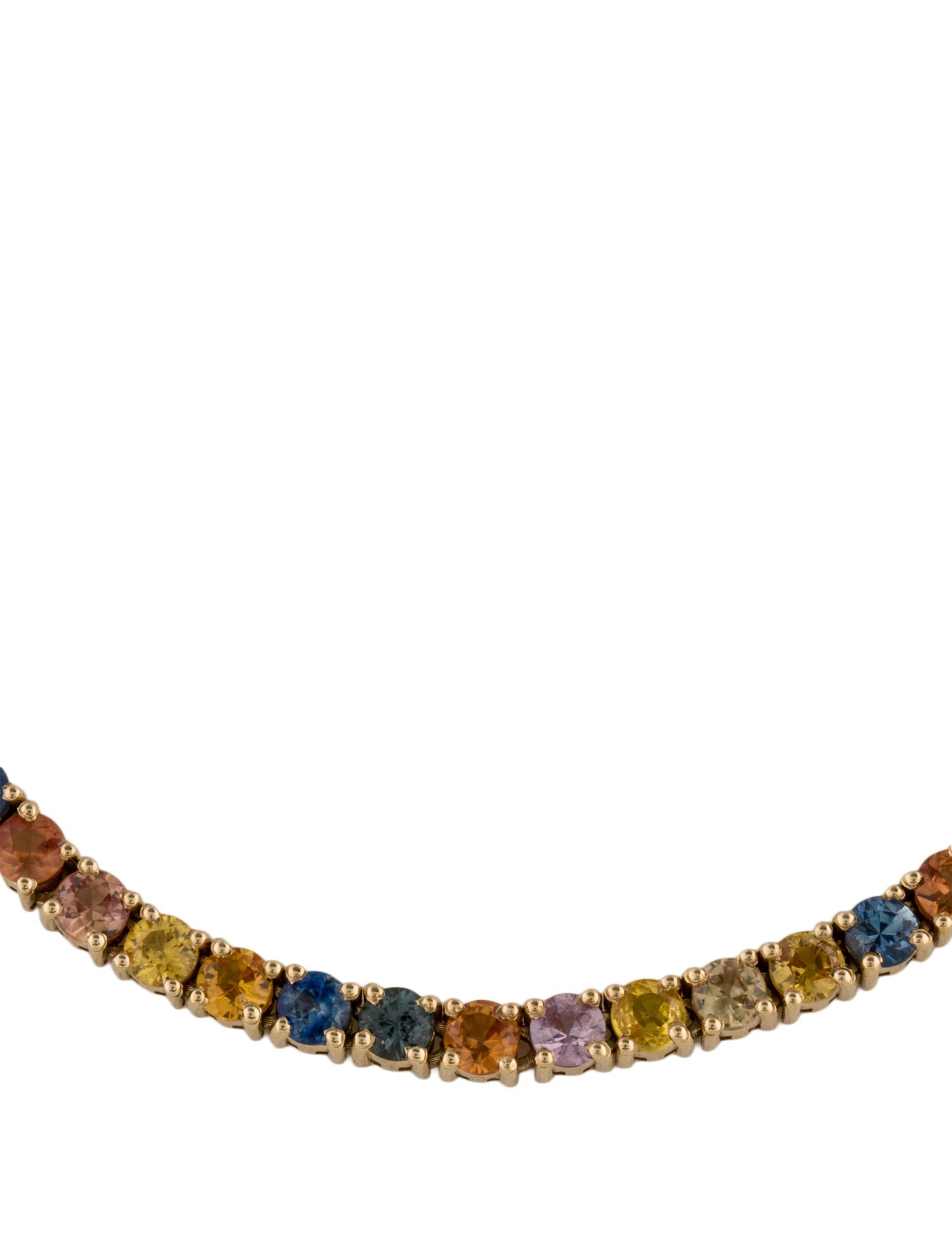 Jewelmak 14K 4.28ctw Sapphire Adjustable Link Bracelet