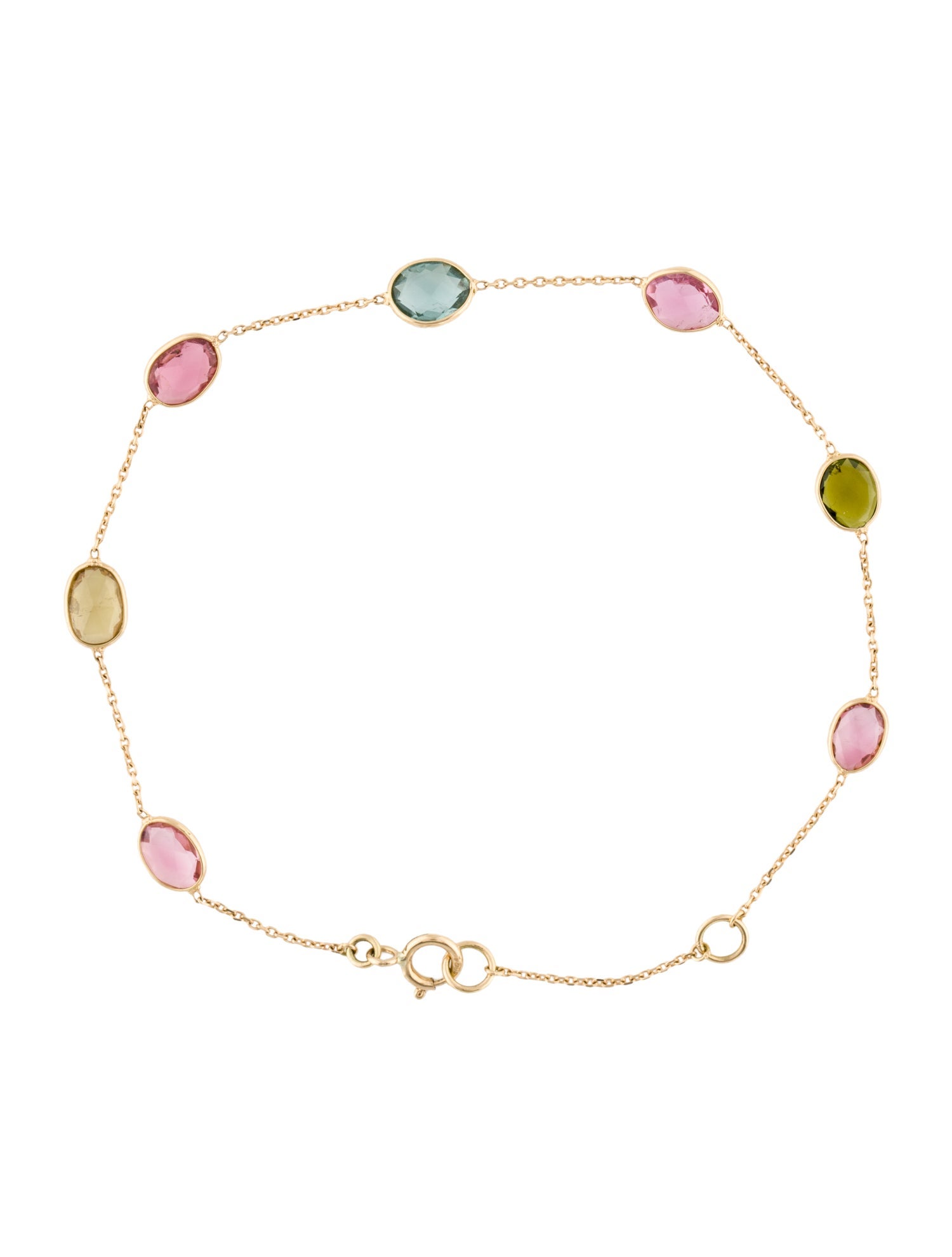 Jewelmak 18K Tourmaline Station Bracelet