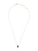 Jewelmak 14K Ruby Pendant Necklace