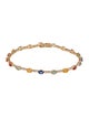Jewelmak 14K 3.02ctw Sapphire & Diamond Link Bracelet