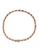 Jewelmak 14K 4.92ctw Ruby & Diamond Link Bracelet