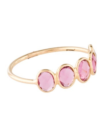 Jewelmak Band 18K Tourmaline 5-Stone 7