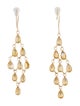 Jewelmak 14K 3.50ctw Citrine Chandelier Earring