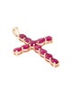 Jewelmak 14K 2.71ctw Ruby Cross Pendant