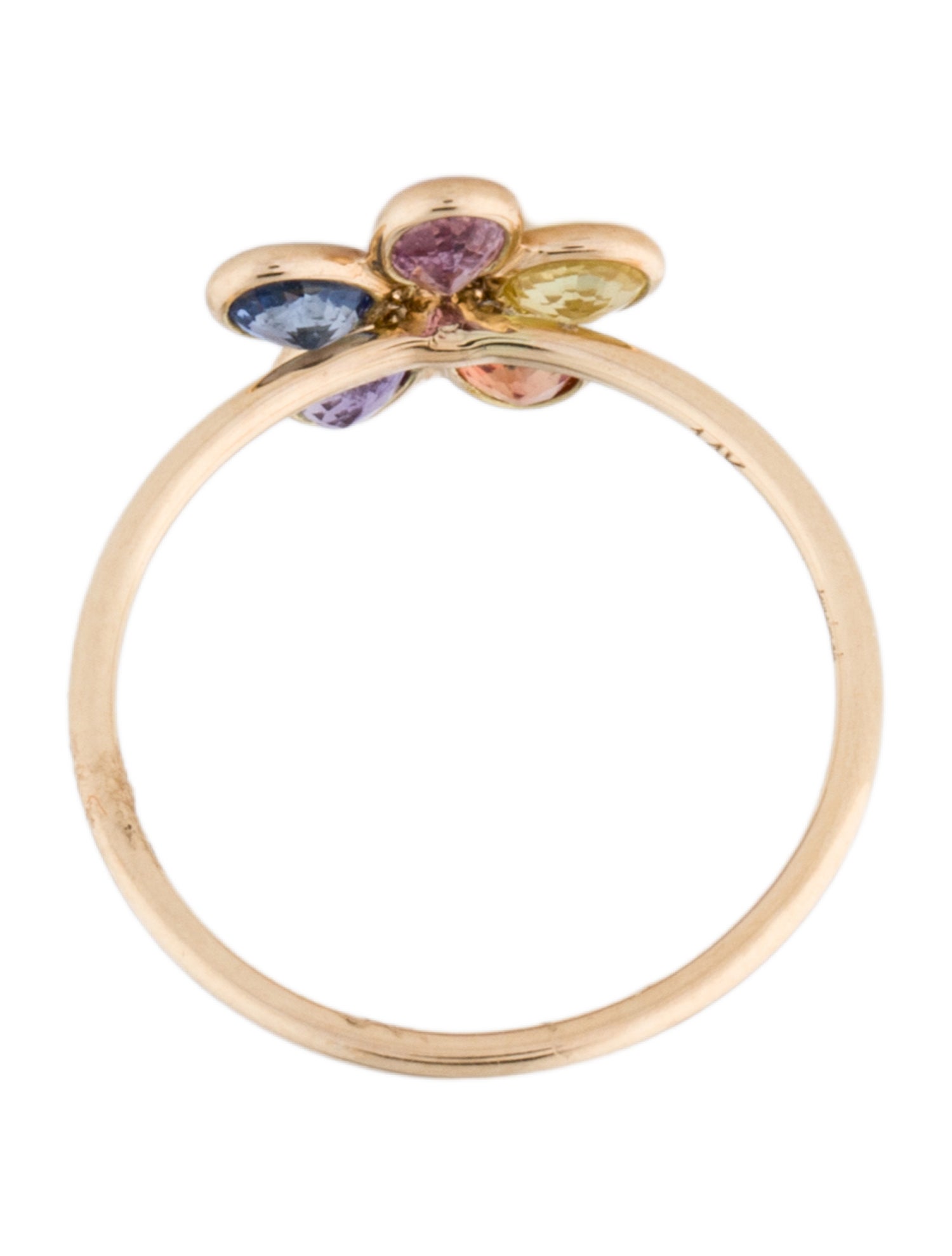 Jewelmak 14K Sapphire Cocktail Ring