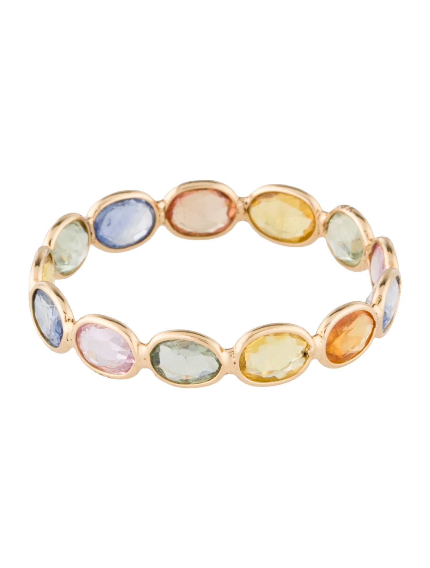 Jewelmak 18K 1.82ctw Sapphire Band