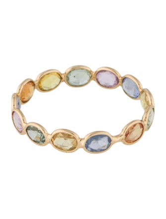 Jewelmak 18K 2.15ctw Sapphire Band