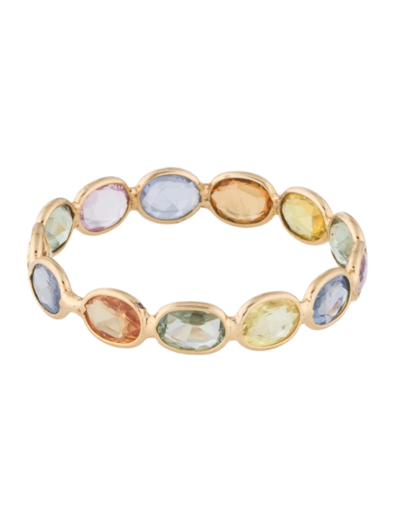 Jewelmak 18K 2.15ctw Sapphire Band