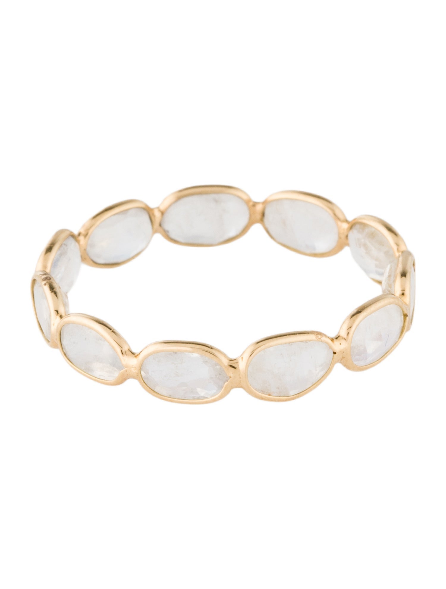 Jewelmak 14K 1.87ctw Moonstone Eternity Band