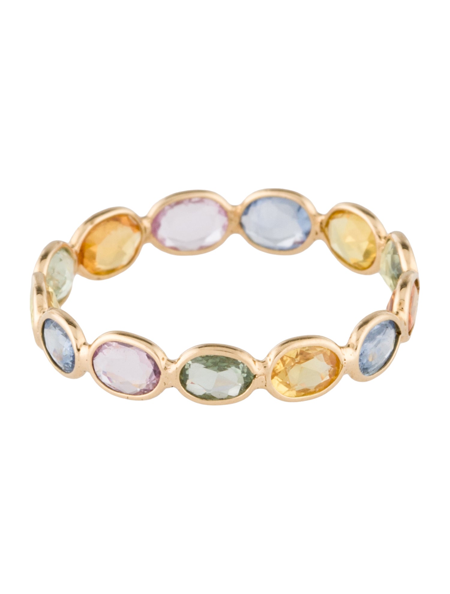 Jewelmak 18K 2.25ctw Sapphire Band