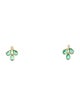 Jewelmak 14K 1.88ctw Emerald & Diamond Drop Earrings