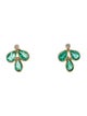 Jewelmak 14K 1.88ctw Emerald & Diamond Drop Earrings