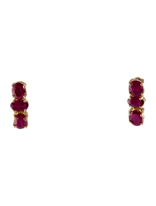 Jewelmak 14K 1.50ctw Ruby Drop Earrings