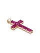 Jewelmak 14K 1.33ctw Ruby Cross Pendant