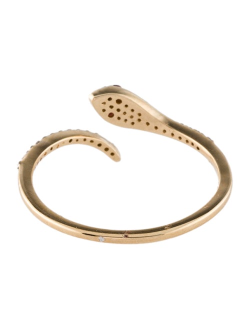 Jewelmak 14K Sapphire & Diamond Snake Ring