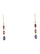 Jewelmak 18K Tourmaline & Tanzanite Drop Earrings