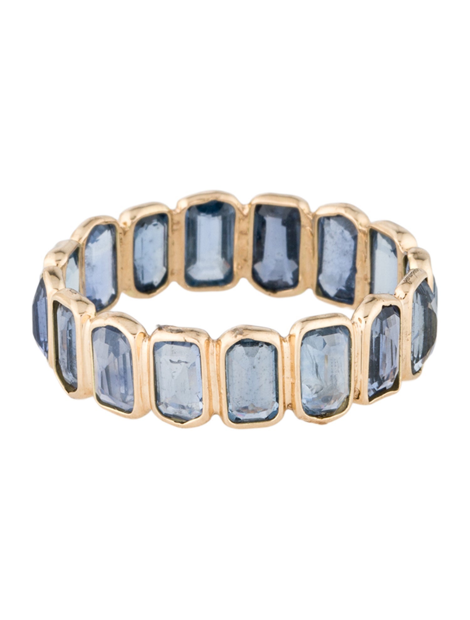 Jewelmak 14K 5.29ctw Sapphire Eternity Band