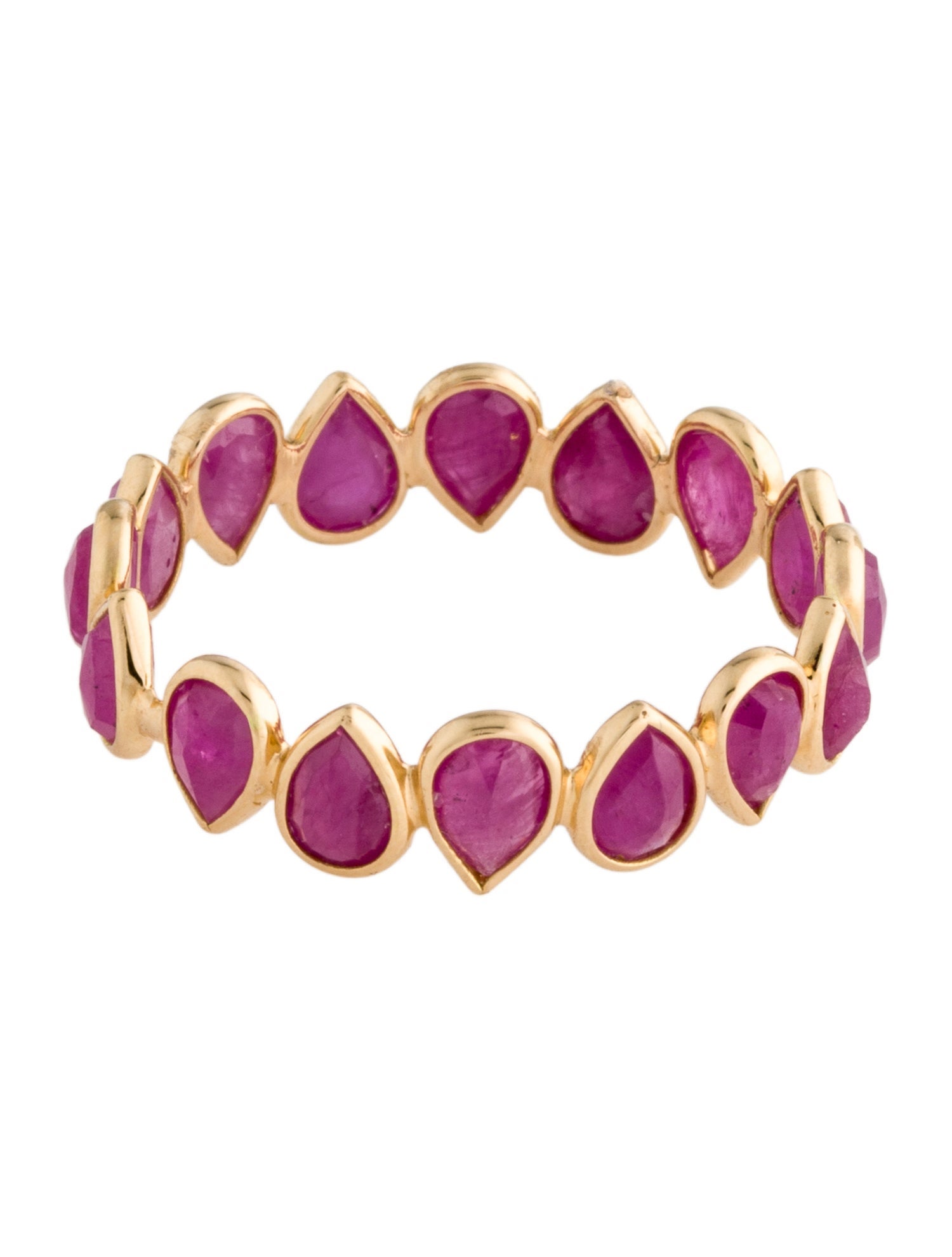 Jewelmak 18K 2.54ctw Ruby Eternity Band