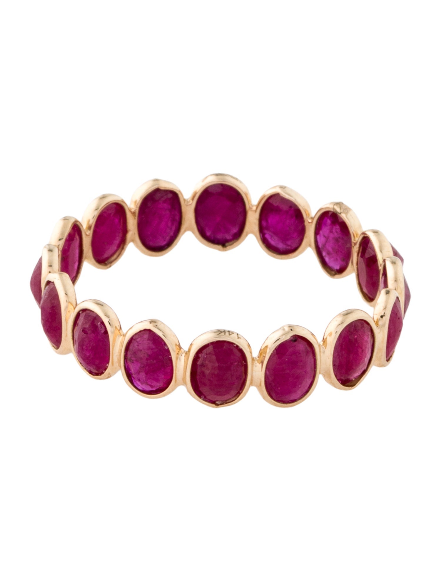 Jewelmak 14K 3.00ctw Ruby Eternity Band