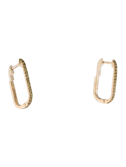 Jewelmak 14K Peridot U-Hoop Earrings