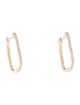 Jewelmak 14K Diamond Pavé U-Shaped Hoop Earrings