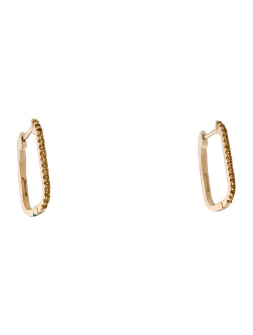 Jewelmak 14K Citrine U-Hoop Earrings