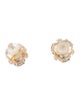 Jewelmak 14K Topaz & Diamond Stud Earrings