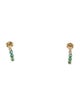 Jewelmak 14K 1.10ctw Emerald Hoop Earrings