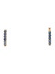 Jewelmak 14K 2.21ctw Sapphire Hoop Earrings