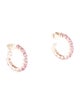 Jewelmak 14K 1.51ctw Sapphire hoop Earrings