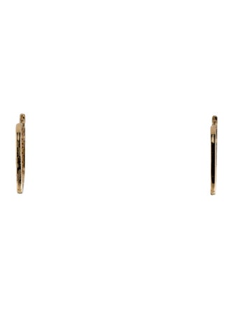 Jewelmak 14K Garnet U-Hoop Earrings