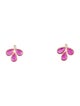 Jewelmak 14K 1.80ctw Ruby & Diamond Stud Earrings