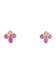 Jewelmak 14K 1.80ctw Ruby & Diamond Stud Earrings