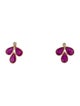 Jewelmak 14K 2.59ctw Ruby & Diamond Stud Earrings